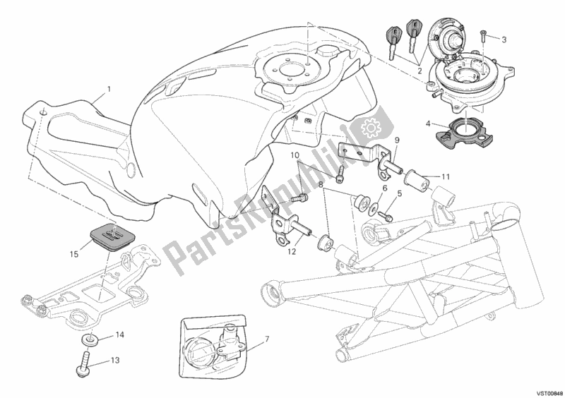 Todas las partes para Depósito De Combustible de Ducati Monster 795 Thailand 2012